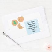 Sticker Rectangulaire Cher Père Noël - Apportez des jouets (Enveloppe)