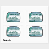 Sticker Rectangulaire Cherokee Lake Tennessee Deer (Feuille)
