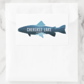 Sticker Rectangulaire Cherokee Lake Tennessee Fish (Sac)