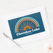 Sticker Rectangulaire Cherokee Lake Tennessee Rainbow (Enveloppe)