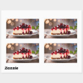 Sticker Rectangulaire Cherry Cheesecake (Feuille)