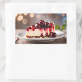 Sticker Rectangulaire Cherry Cheesecake (Sac)