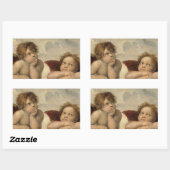 Sticker Rectangulaire Chérubins Anges Raphaël (Feuille)