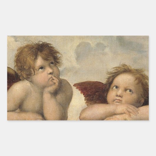 Sticker Rectangulaire Chérubins Anges Raphaël (Devant)