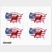 Sticker Rectangulaire Chesapeake Bay Retriever (Feuille)