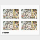 Sticker Rectangulaire Cheshire Chat Alice Wonderland Classic (Feuille)