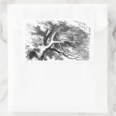 Sticker Rectangulaire Cheshire Chat caché dans un arbre (Sac)