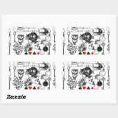 Sticker Rectangulaire Cheshire Chat classique alice au merveilleux fou (Feuille)