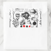 Sticker Rectangulaire Cheshire Chat classique alice au merveilleux fou (Sac)