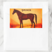 Sticker Rectangulaire cheval arabe - personnalisées (Sac)