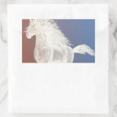 Sticker Rectangulaire Cheval blanc (Sac)