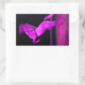 Sticker Rectangulaire Cheval de cirque rose (Sac)