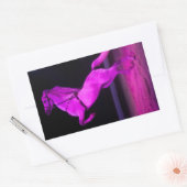 Sticker Rectangulaire Cheval de cirque rose (Enveloppe)