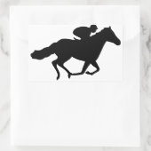 Sticker Rectangulaire Cheval de course (Sac)