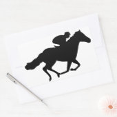 Sticker Rectangulaire Cheval de course (Enveloppe)