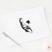 Sticker Rectangulaire Cheval de course (Enveloppe)