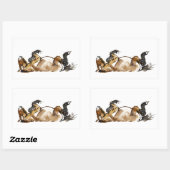 Sticker Rectangulaire Cheval de roulement (Feuille)