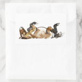 Sticker Rectangulaire Cheval de roulement (Sac)