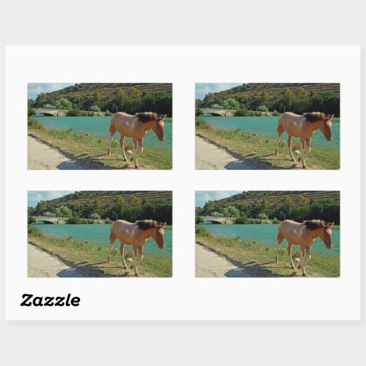 Sticker Rectangulaire Cheval de Sicile (Feuille)