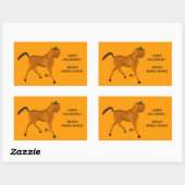 Sticker Rectangulaire Cheval d'Halloween (Feuille)