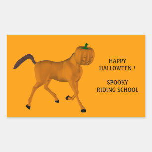 Sticker Rectangulaire Cheval d'Halloween