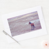 Sticker Rectangulaire Cheval du désert P8640 (Enveloppe)