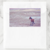 Sticker Rectangulaire Cheval du désert P8640 (Sac)