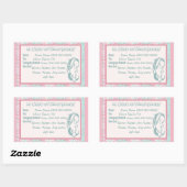 Sticker Rectangulaire Cheval en Coque d'urgence (Feuille)