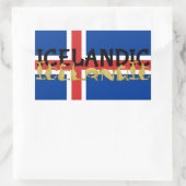 Sticker Rectangulaire Cheval islandais | Drapeau de l'Islande (Sac)