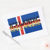 Sticker Rectangulaire Cheval islandais | Drapeau de l'Islande (Enveloppe)