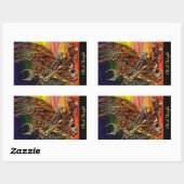 Sticker Rectangulaire Chevalier foncé (Feuille)