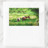 STICKER RECTANGULAIRE CHEVAUX (Sac)