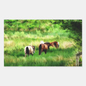 STICKER RECTANGULAIRE CHEVAUX (Devant)