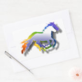 Sticker Rectangulaire Chevaux de course 3D (Enveloppe)