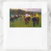 Sticker Rectangulaire Chevaux de course Edgar Degas à Longchamp (Sac)