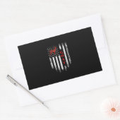 Sticker Rectangulaire Chèvre du drapeau américain Vintage (Enveloppe)