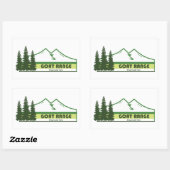 Sticker Rectangulaire Chèvre Parc provincial Green Stripes (Feuille)