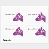 Sticker Rectangulaire Chèvre pourpre (Feuille)