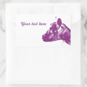 Sticker Rectangulaire Chèvre pourpre (Sac)