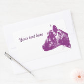 Sticker Rectangulaire Chèvre pourpre (Enveloppe)