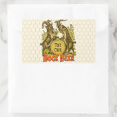 Sticker Rectangulaire Chèvres Bock Bière Publicité (Sac)