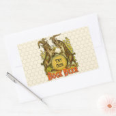 Sticker Rectangulaire Chèvres Bock Bière Publicité (Enveloppe)
