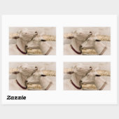 Sticker Rectangulaire Chèvres en train de se battre (Feuille)