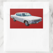 Sticker Rectangulaire Chevrolet Caprice 427 Muscle Car 1966 (Sac)