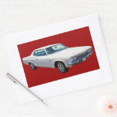 Sticker Rectangulaire Chevrolet Caprice 427 Muscle Car 1966 (Enveloppe)
