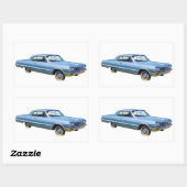 Sticker Rectangulaire Chevrolet Impala 1964 Antique Car (Feuille)