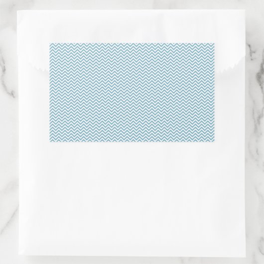 Sticker Rectangulaire Chevron bleu avec Monogramme (Sac)
