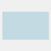 Sticker Rectangulaire Chevron bleu avec Monogramme (Devant)