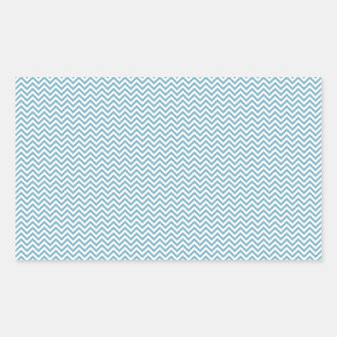 Sticker Rectangulaire Chevron bleu avec Monogramme