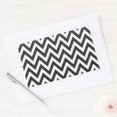 Sticker Rectangulaire Chevron Motif noir blanc design d'art géométrique (Enveloppe)